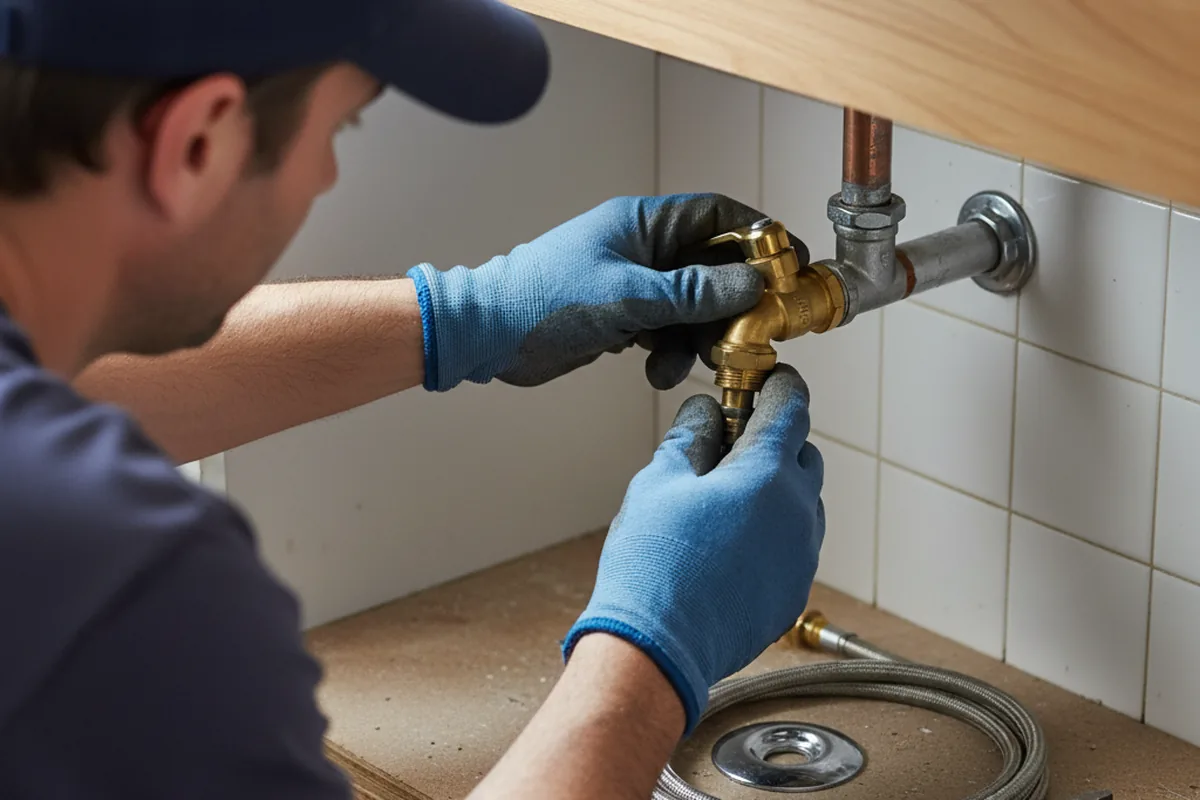 Shutoff valve and fitting work during Emergency Plumbing in Spartansburg